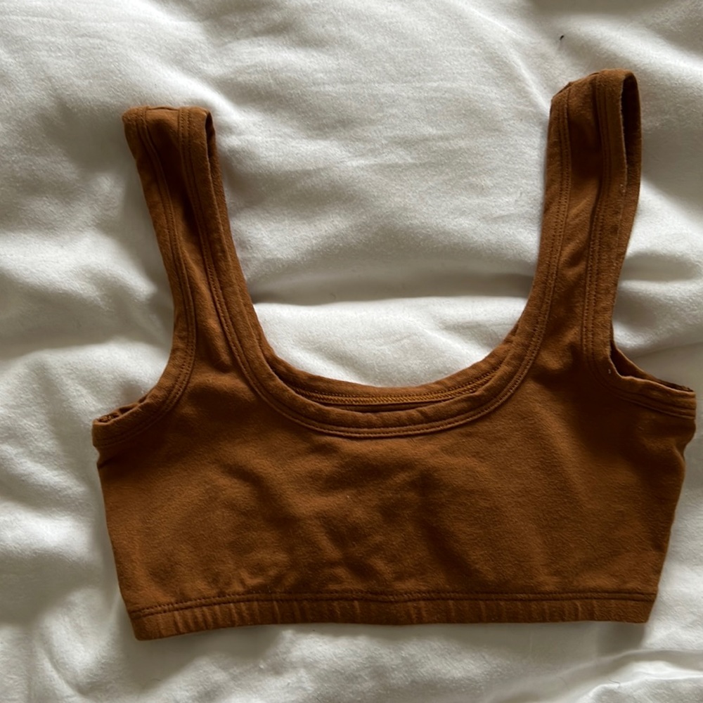 ARQ Organic Cotton Bra in Tobacco Size Small